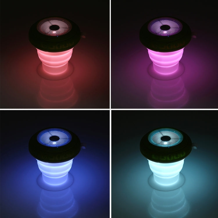 ROCK Multifunctional Pocket Party Bluetooth Speaker Portable Folding Wireless Stereo Light Twinkling Subwoofer Audio Receiver Phone Holder with Built-in Microphone, Support Hands-free Calls, Size: 92mm * 92mm * 35mm(Maximum 87mm)