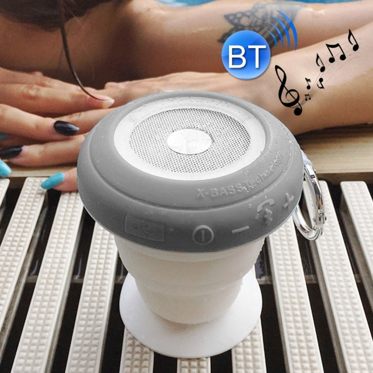 ROCK Multifunctional Pocket Party Bluetooth Speaker Portable Folding Wireless Stereo Light Twinkling Subwoofer Audio Receiver Phone Holder with Built-in Microphone, Support Hands-free Calls, Size: 92mm * 92mm * 35mm(Maximum 87mm)