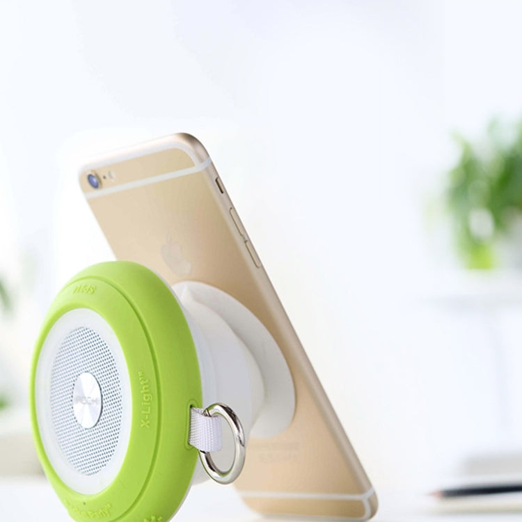 ROCK Multifunctional Pocket Party Bluetooth Speaker Portable Folding Wireless Stereo Light Twinkling Subwoofer Audio Receiver Phone Holder with Built-in Microphone, Support Hands-free Calls, Size: 92mm * 92mm * 35mm(Maximum 87mm)