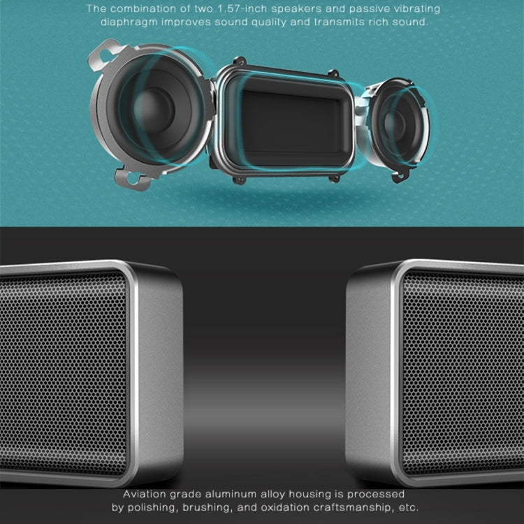 ROCK Mubox Bluetooth Speaker Portable Wireless Stereo Subwoofer Audio Receiver, Support Hands-free Calls , For iPhone, Galaxy, Sony, Lenovo, HTC, Huawei, Google, LG, Xiaomi, other Smartphones