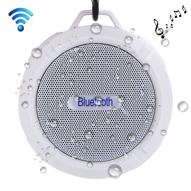 C6 Outdoor Waterproof Bluetooth Speaker, with Suction, Supporting Handsfree(White)