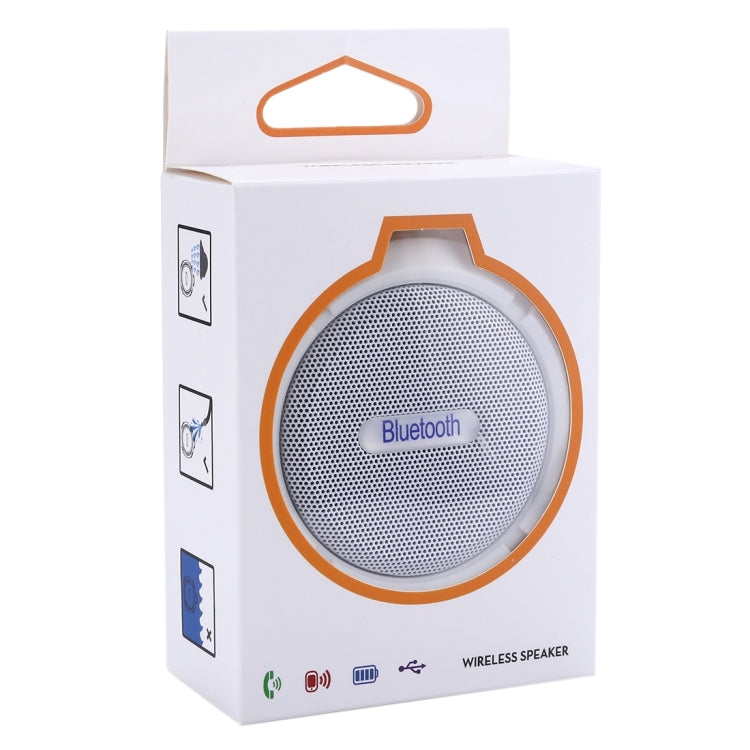 C6 Outdoor Waterproof Bluetooth Speaker, with Suction, Supporting Handsfree(White)