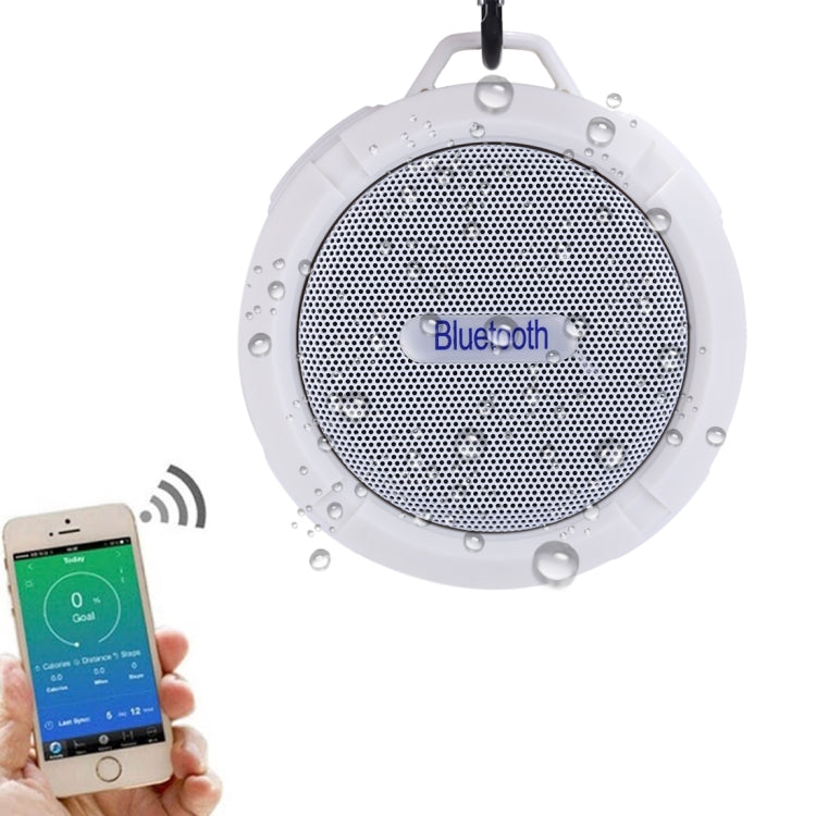 C6 Outdoor Waterproof Bluetooth Speaker, with Suction, Supporting Handsfree(White)