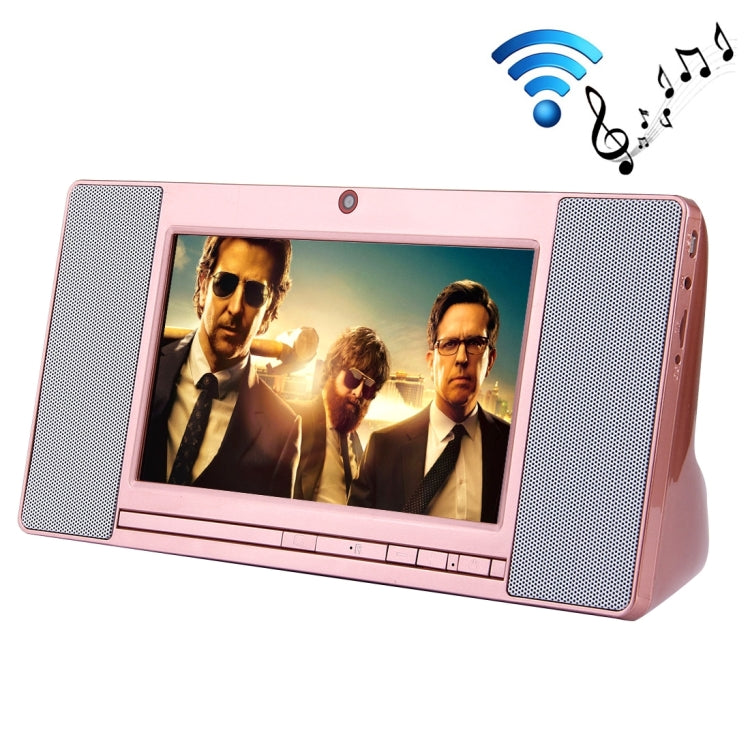 S01 WiFi Smart Speaker, 7.0 inch Display, Android 4.4 Allwinner A33 Cortex A7 Quad Core 1.3GHz, RAM: 1GB, ROM: 8GB, 2.0MP Camera(Rose Gold)