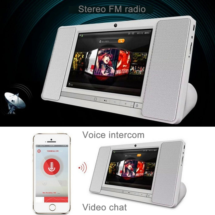 S01 WiFi Smart Speaker, 7.0 inch Display, Android 4.4 Allwinner A33 Cortex A7 Quad Core 1.3GHz, RAM: 1GB, ROM: 8GB, 2.0MP Camera(Rose Gold)