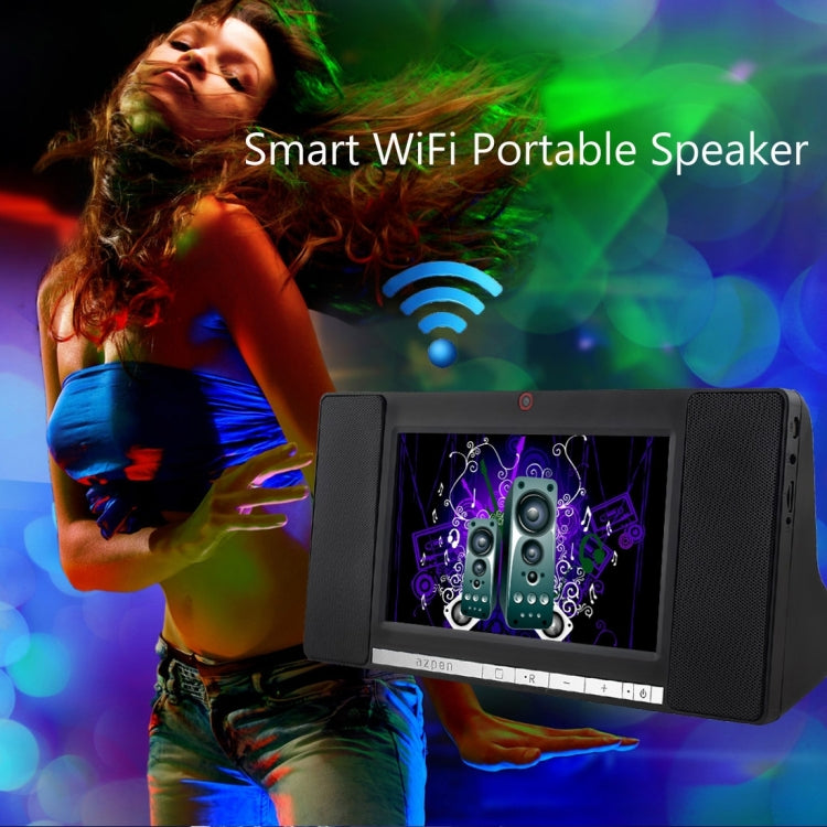 azpen A760 WiFi Bluetooth Smart Speaker, 7.0 inch Touch Screen, Android 5.1 Allwinner A33 Cortex A7 Quad Core 1.3GHz, RAM: 1GB, ROM: 8GB, 0.3MP Camera