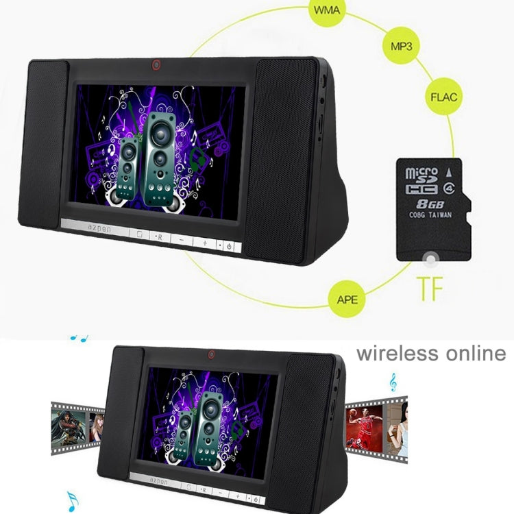 azpen A760 WiFi Bluetooth Smart Speaker, 7.0 inch Touch Screen, Android 5.1 Allwinner A33 Cortex A7 Quad Core 1.3GHz, RAM: 1GB, ROM: 8GB, 0.3MP Camera