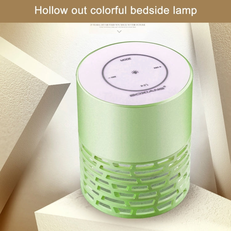 BOXIANG Q5 Multifunctional Color LED Light Wireless Bluetooth Speaker , with Mic, Support Hands-free Answer Phone & FM Radio & TF Card & Touch Button