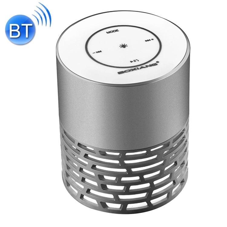 BOXIANG Q5 Multifunctional Color LED Light Wireless Bluetooth Speaker , with Mic, Support Hands-free Answer Phone & FM Radio & TF Card & Touch Button