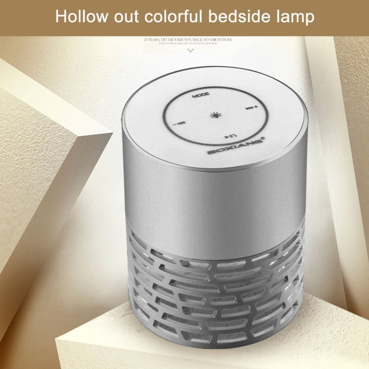 BOXIANG Q5 Multifunctional Color LED Light Wireless Bluetooth Speaker , with Mic, Support Hands-free Answer Phone & FM Radio & TF Card & Touch Button