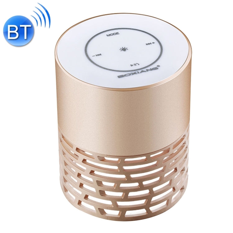 BOXIANG Q5 Multifunctional Color LED Light Wireless Bluetooth Speaker , with Mic, Support Hands-free Answer Phone & FM Radio & TF Card & Touch Button