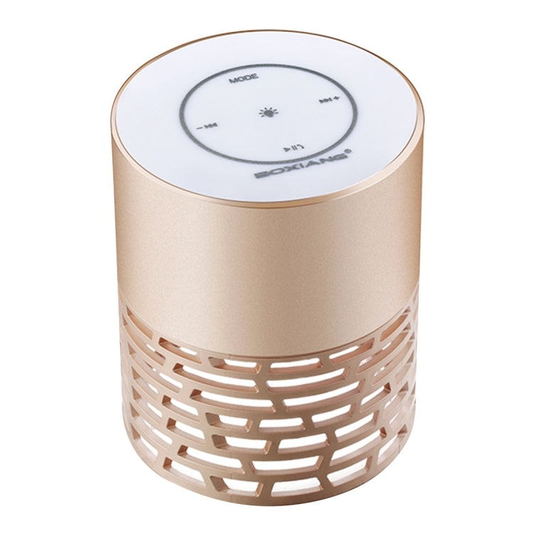 BOXIANG Q5 Multifunctional Color LED Light Wireless Bluetooth Speaker , with Mic, Support Hands-free Answer Phone & FM Radio & TF Card & Touch Button