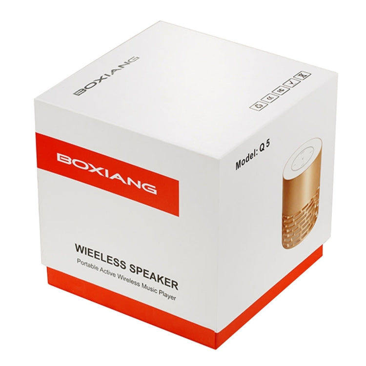 BOXIANG Q5 Multifunctional Color LED Light Wireless Bluetooth Speaker , with Mic, Support Hands-free Answer Phone & FM Radio & TF Card & Touch Button