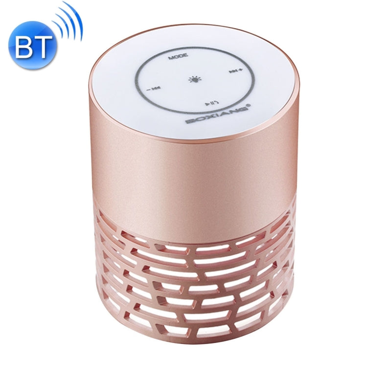BOXIANG Q5 Multifunctional Color LED Light Wireless Bluetooth Speaker , with Mic, Support Hands-free Answer Phone & FM Radio & TF Card & Touch Button