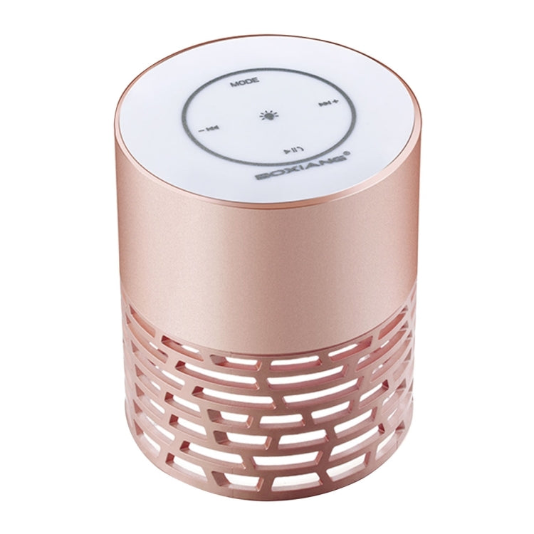BOXIANG Q5 Multifunctional Color LED Light Wireless Bluetooth Speaker , with Mic, Support Hands-free Answer Phone & FM Radio & TF Card & Touch Button