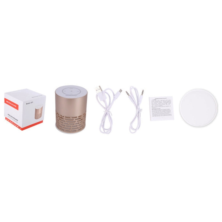 BOXIANG Q5 Multifunctional Color LED Light Wireless Bluetooth Speaker , with Mic, Support Hands-free Answer Phone & FM Radio & TF Card & Touch Button