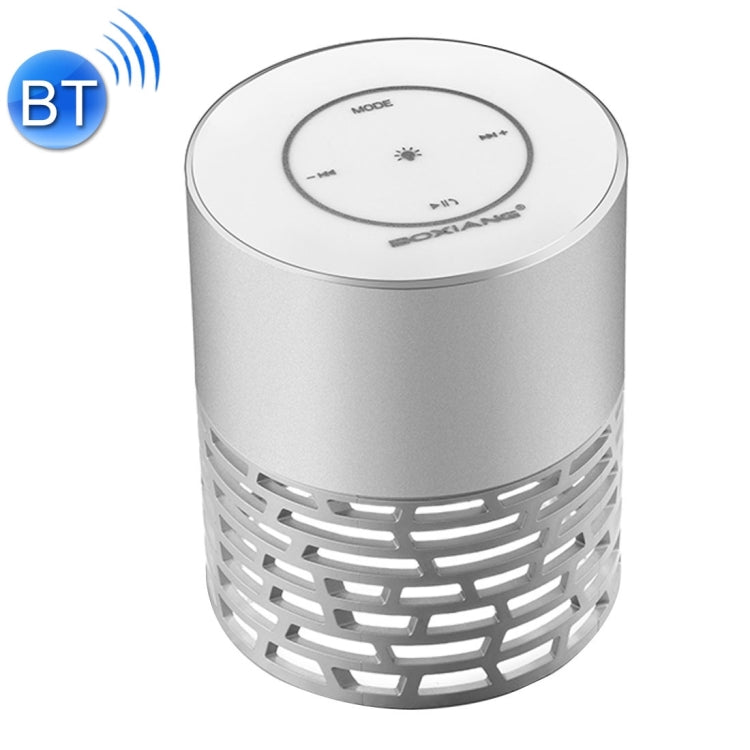 BOXIANG Q5 Multifunctional Color LED Light Wireless Bluetooth Speaker , with Mic, Support Hands-free Answer Phone & FM Radio & TF Card & Touch Button
