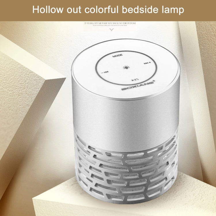 BOXIANG Q5 Multifunctional Color LED Light Wireless Bluetooth Speaker , with Mic, Support Hands-free Answer Phone & FM Radio & TF Card & Touch Button