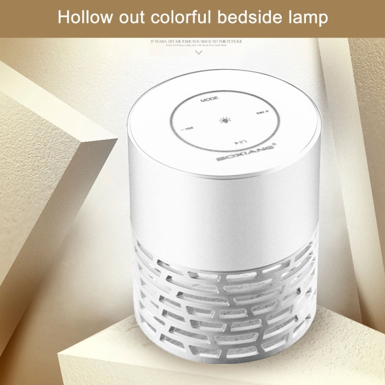BOXIANG Q5 Multifunctional Color LED Light Wireless Bluetooth Speaker , with Mic, Support Hands-free Answer Phone & FM Radio & TF Card & Touch Button