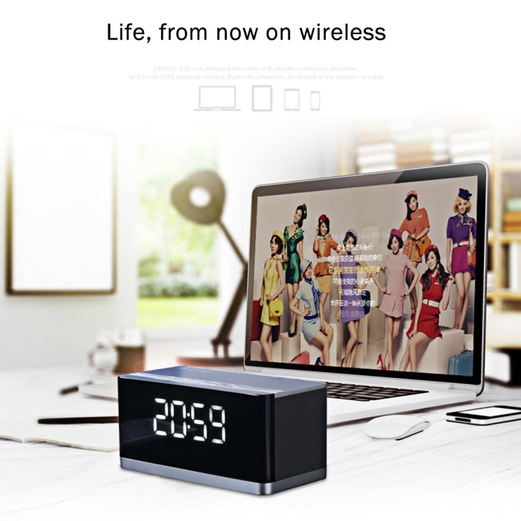 MUSKY DY 27 HiFi Portable Bluetooth Speaker with Mic & Handsfree, Support Clock Alarm / AUX, For iPhone, iPad, Galaxy, Sony, Lenovo, HTC, Huawei, Google, LG, Xiaomi, other Smartphones
