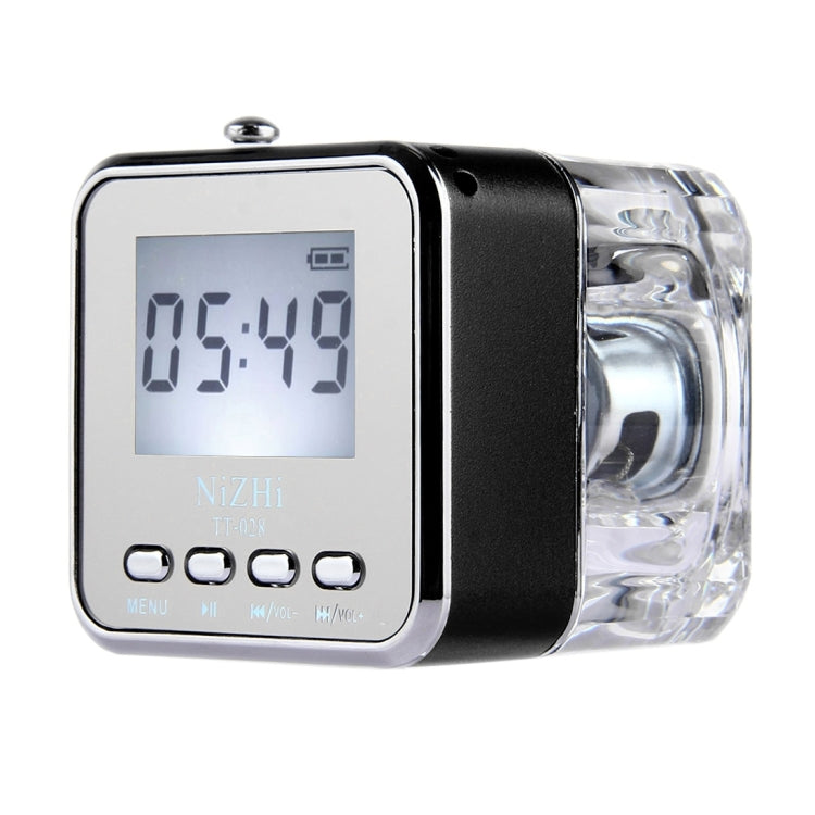 NiZHi TT-028 Multifunctional Mini Card Music Playback Speaker , with LCD Display & Color Light, Support TF Card & U-disk & AUX Line In and Out & FM Function
