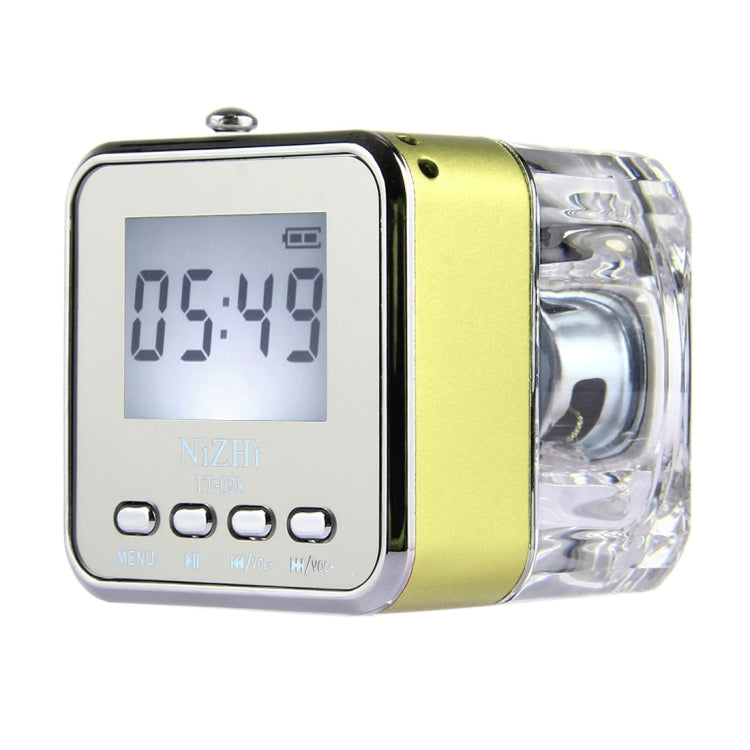 NiZHi TT-028 Multifunctional Mini Card Music Playback Speaker , with LCD Display & Color Light, Support TF Card & U-disk & AUX Line In and Out & FM Function