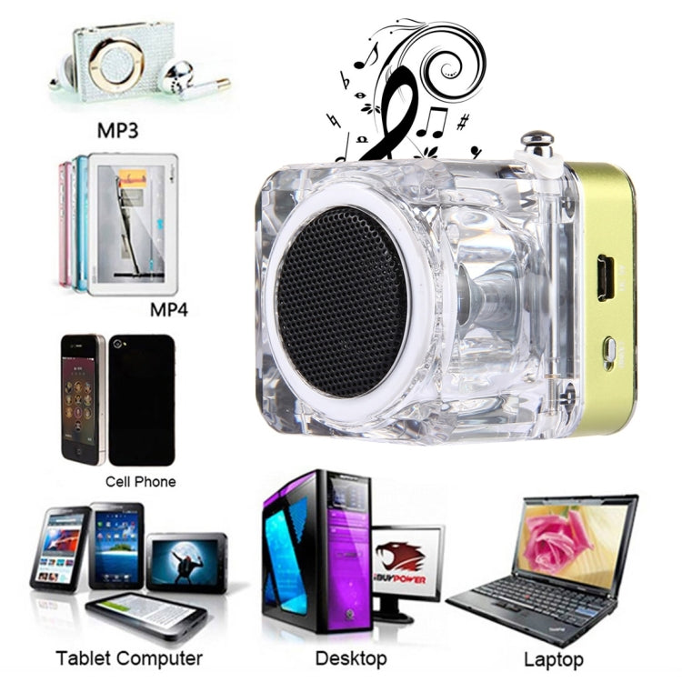 NiZHi TT-028 Multifunctional Mini Card Music Playback Speaker , with LCD Display & Color Light, Support TF Card & U-disk & AUX Line In and Out & FM Function