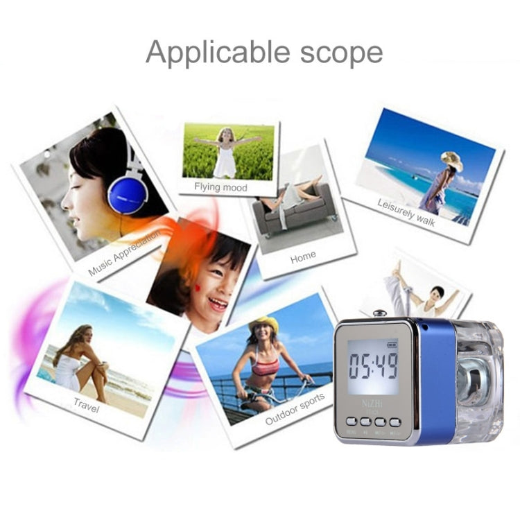 NiZHi TT-028 Multifunctional Mini Card Music Playback Speaker , with LCD Display & Color Light, Support TF Card & U-disk & AUX Line In and Out & FM Function