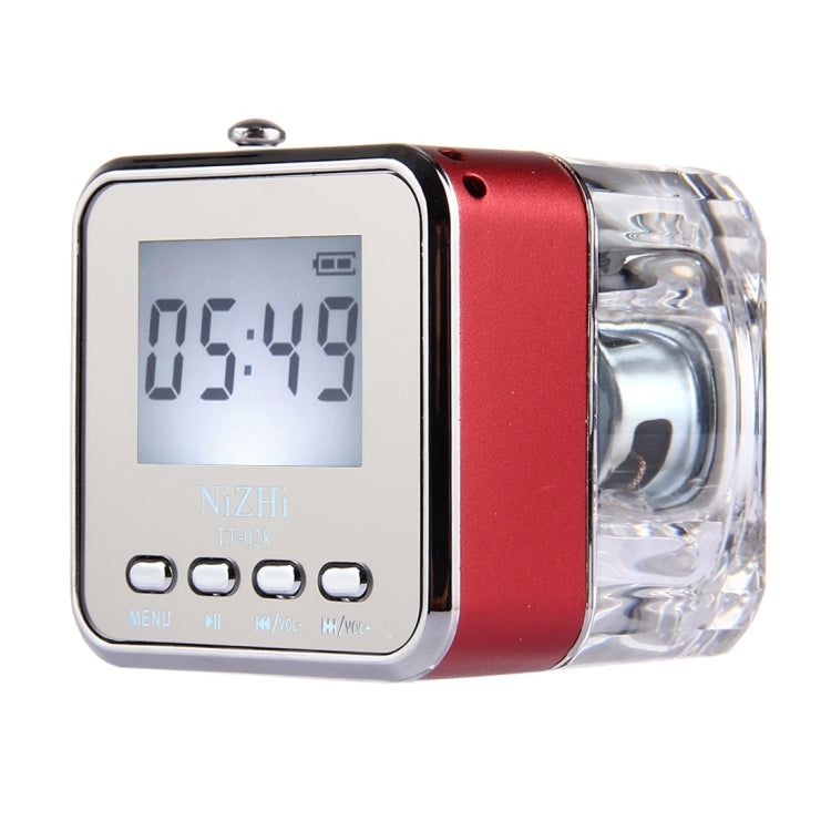 NiZHi TT-028 Multifunctional Mini Card Music Playback Speaker , with LCD Display & Color Light, Support TF Card & U-disk & AUX Line In and Out & FM Function