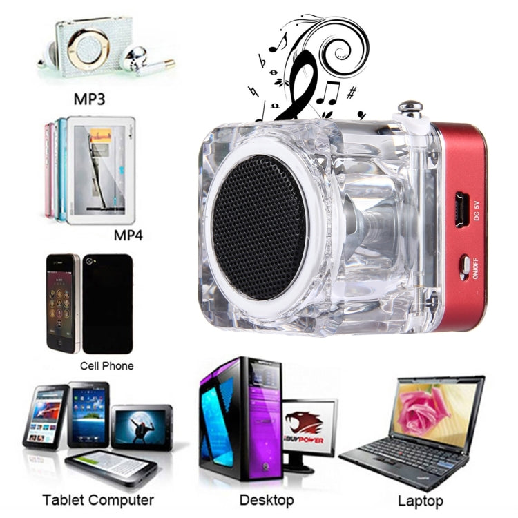 NiZHi TT-028 Multifunctional Mini Card Music Playback Speaker , with LCD Display & Color Light, Support TF Card & U-disk & AUX Line In and Out & FM Function
