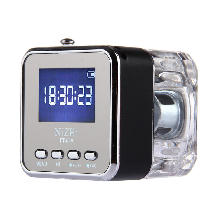 NiZHi TT-029 Multifunctional Mini Multimedia Music Playback Speaker , with LCD Display & Color Light, Support TF Card & U-disk & AUX Line In and Out & FM & Alarm Clock and Time & Lyrics Display  Function
