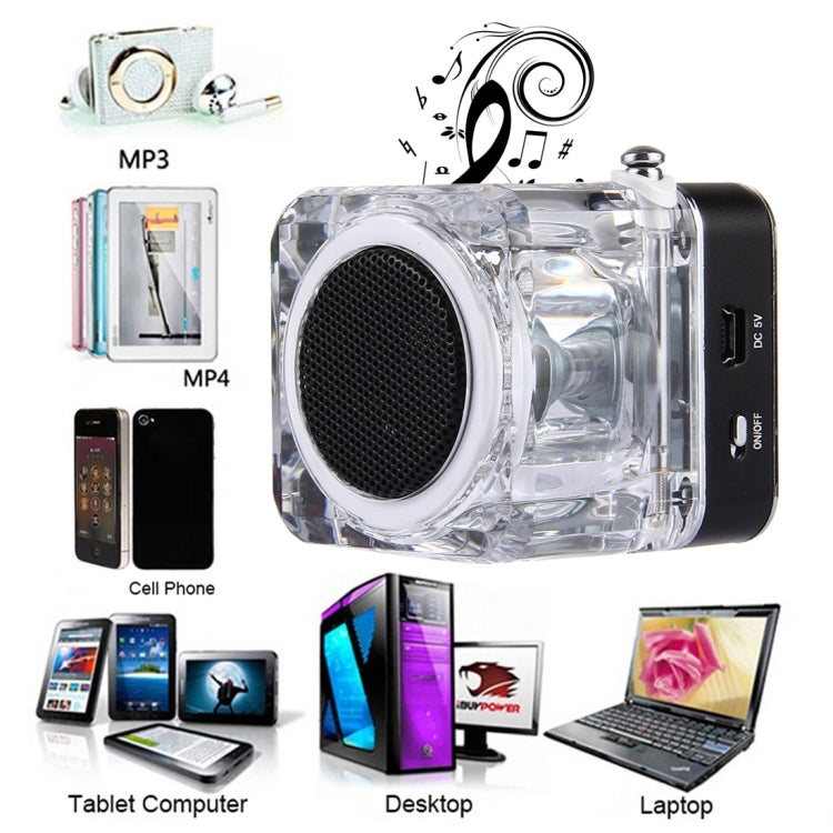 NiZHi TT-029 Multifunctional Mini Multimedia Music Playback Speaker , with LCD Display & Color Light, Support TF Card & U-disk & AUX Line In and Out & FM & Alarm Clock and Time & Lyrics Display  Function