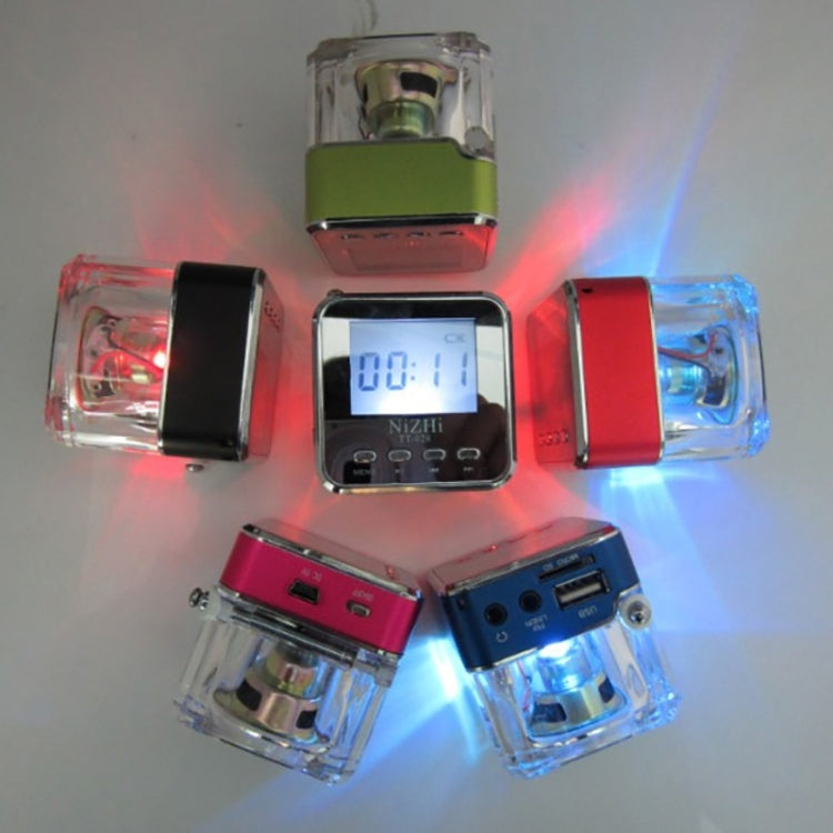 NiZHi TT-029 Multifunctional Mini Multimedia Music Playback Speaker , with LCD Display & Color Light, Support TF Card & U-disk & AUX Line In and Out & FM & Alarm Clock and Time & Lyrics Display  Function