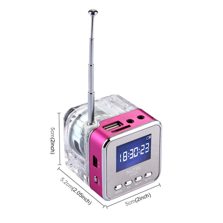 NiZHi TT-029 Multifunctional Mini Multimedia Music Playback Speaker , with LCD Display & Color Light, Support TF Card & U-disk & AUX Line In and Out & FM & Alarm Clock and Time & Lyrics Display  Function