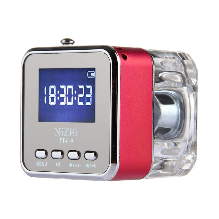 NiZHi TT-029 Multifunctional Mini Multimedia Music Playback Speaker , with LCD Display & Color Light, Support TF Card & U-disk & AUX Line In and Out & FM & Alarm Clock and Time & Lyrics Display  Function
