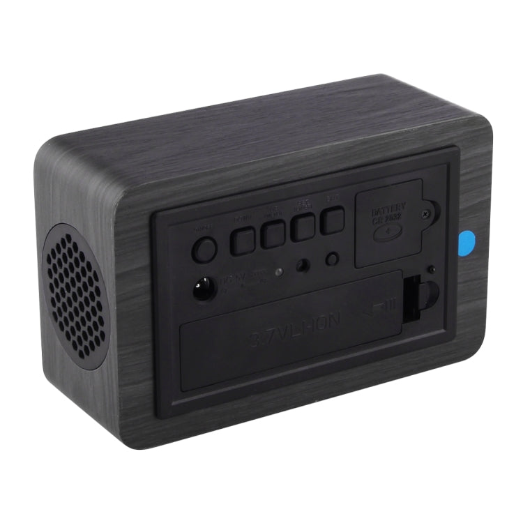 Multifunctional Wooden Wireless Bluetooth Stereo Speaker, with LED Clock & 64 Chord Music Alarm