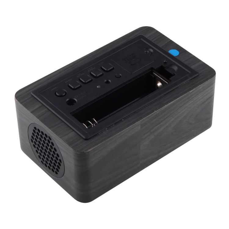 Multifunctional Wooden Wireless Bluetooth Stereo Speaker, with LED Clock & 64 Chord Music Alarm