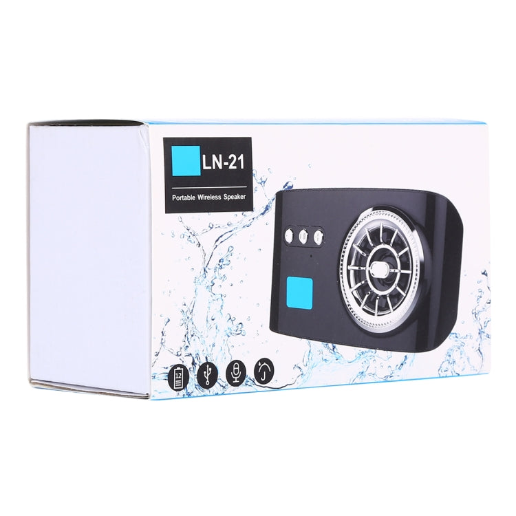 LN-21 DC 5V Portable Wireless Speaker with Hands-free Calling, Support USB & TF Card (Black)