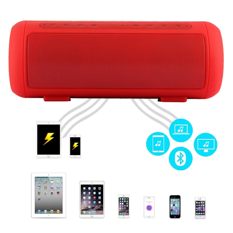 E5 Life Waterproof Bluetooth Stereo Speaker, with Built-in MIC & Handle, Support Hands-free Calls & TF Card & AUX IN & Power Bank, Bluetooth Distance: 10m