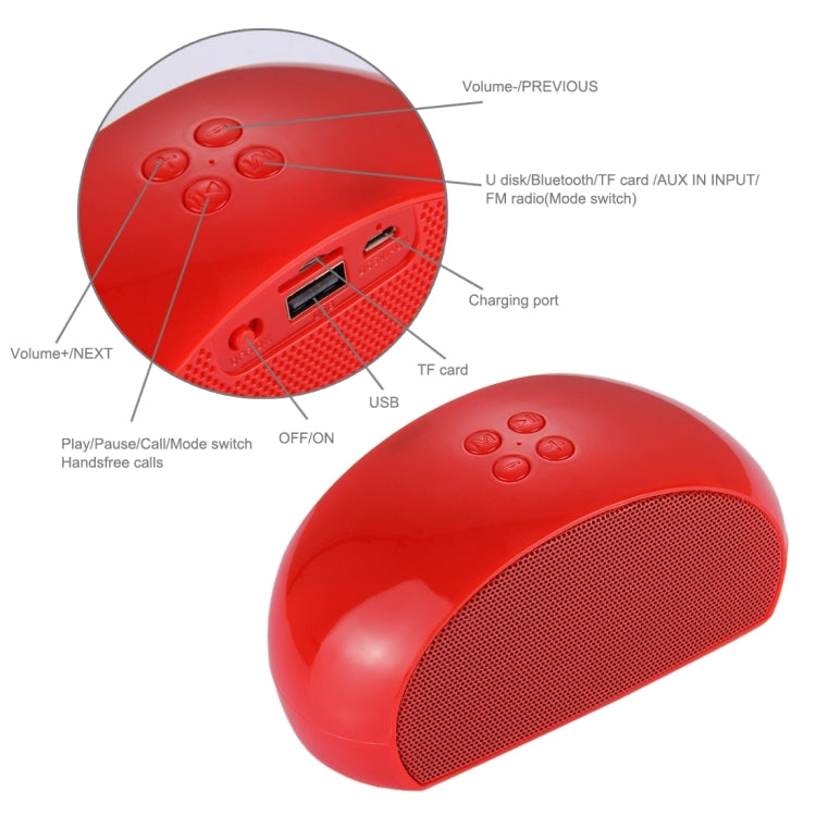 Y40 Portable Bluetooth Stereo Speaker, with Built-in MIC, Support Hands-free Calls & TF Card & AUX IN & FM, Bluetooth Distance: 10m