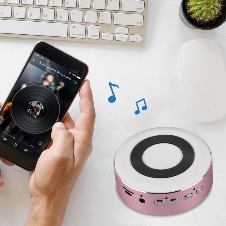 Portable Round Shaped Bluetooth Stereo Speaker, with Built-in MIC, Support Hands-free Calls & TF Card & AUX IN, Bluetooth Distance: 10m