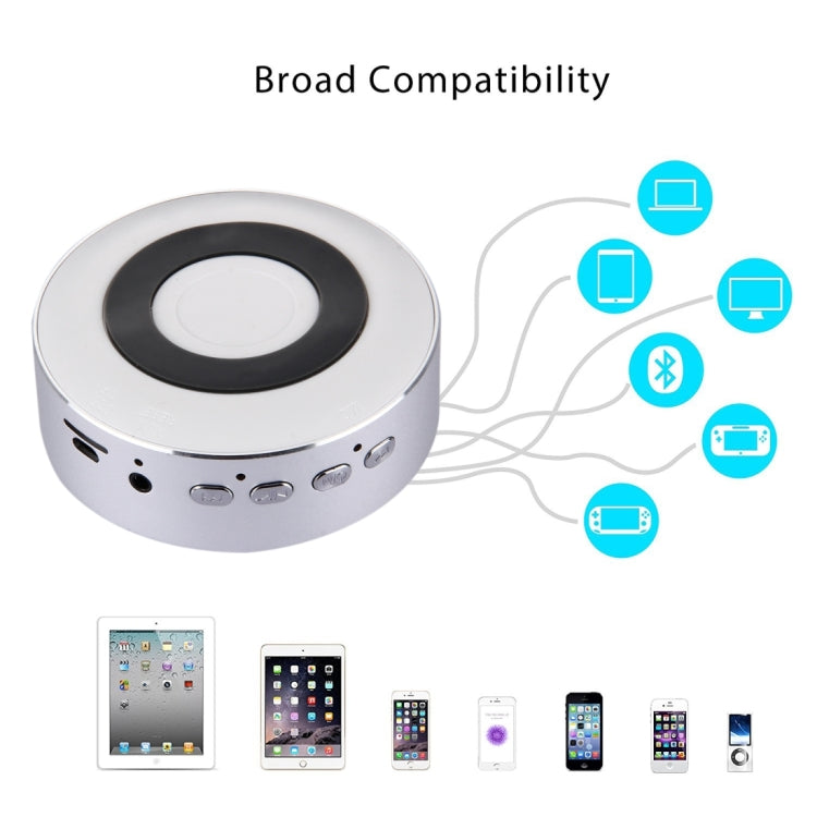 Portable Round Shaped Bluetooth Stereo Speaker, with Built-in MIC, Support Hands-free Calls & TF Card & AUX IN, Bluetooth Distance: 10m