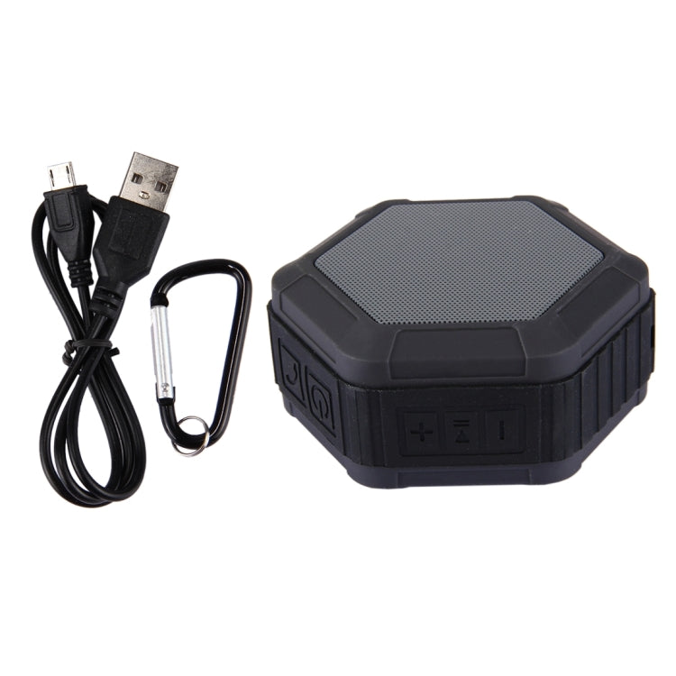 BT508 Portable Life Waterproof Bluetooth Stereo Speaker with Built-in MIC & Hook, Support Hands-free Calls & TF Card & FM, Bluetooth Distance: 10m