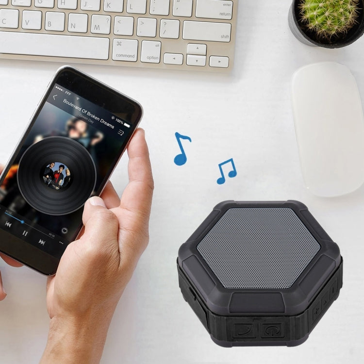 BT508 Portable Life Waterproof Bluetooth Stereo Speaker with Built-in MIC & Hook, Support Hands-free Calls & TF Card & FM, Bluetooth Distance: 10m