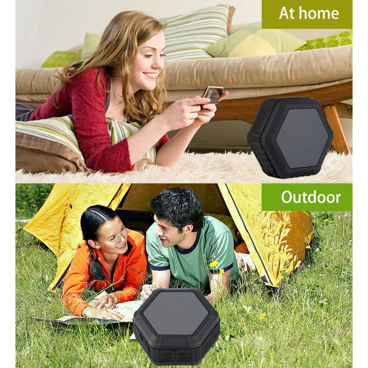 BT508 Portable Life Waterproof Bluetooth Stereo Speaker with Built-in MIC & Hook, Support Hands-free Calls & TF Card & FM, Bluetooth Distance: 10m