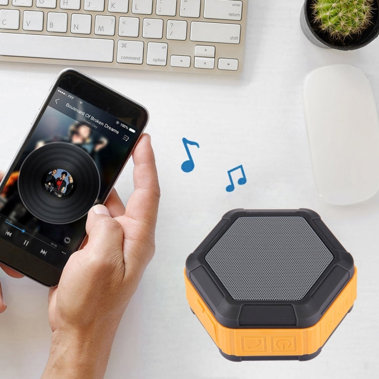 BT508 Portable Life Waterproof Bluetooth Stereo Speaker with Built-in MIC & Hook, Support Hands-free Calls & TF Card & FM, Bluetooth Distance: 10m
