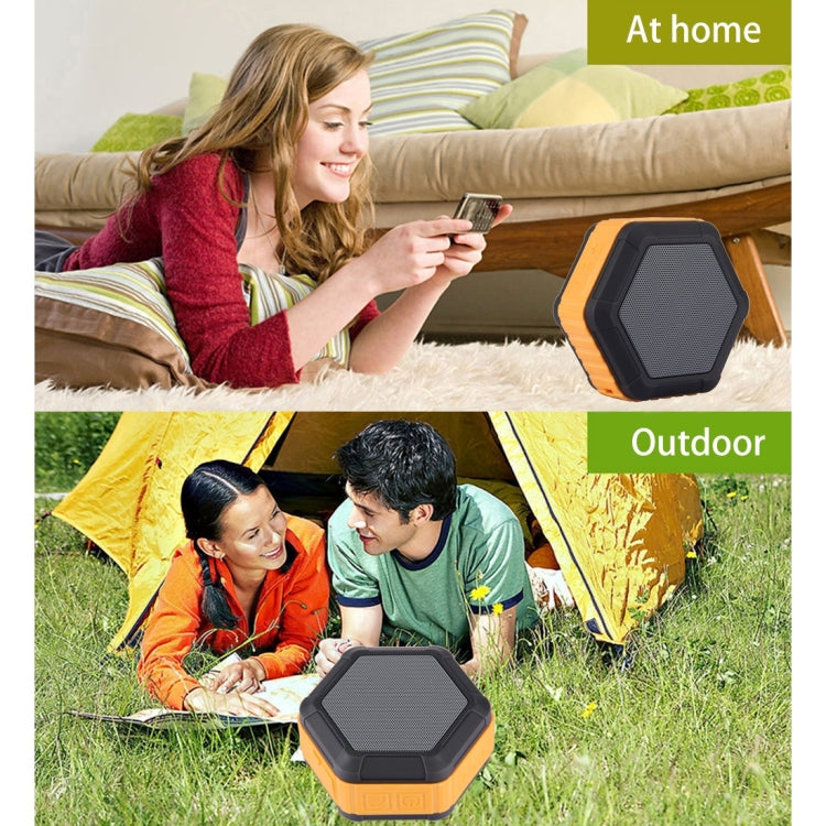 BT508 Portable Life Waterproof Bluetooth Stereo Speaker with Built-in MIC & Hook, Support Hands-free Calls & TF Card & FM, Bluetooth Distance: 10m