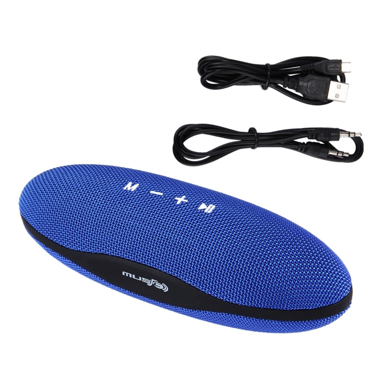XC-Z6 Portable Oval Shaped Fabric Design Bluetooth Stereo Speaker, with Built-in MIC, Support Hands-free Calls & TF Card & AUX IN & FM, Bluetooth Distance: 10m