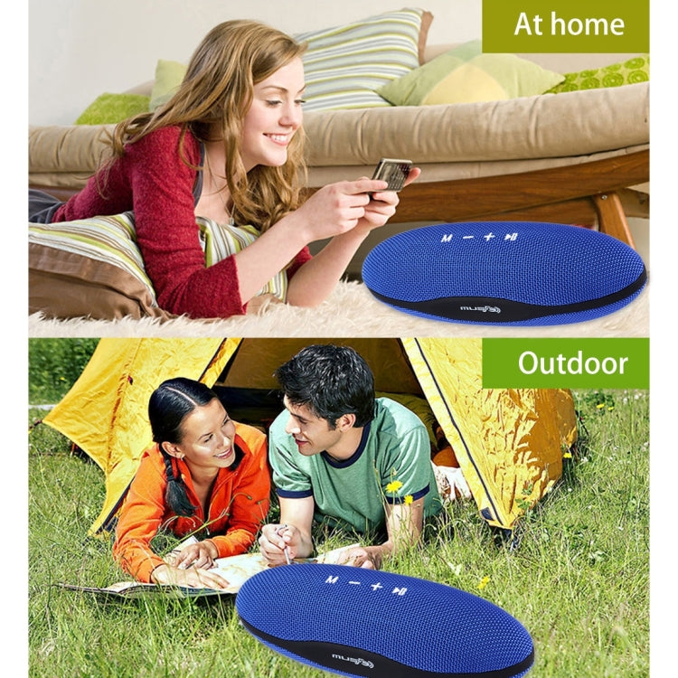 XC-Z6 Portable Oval Shaped Fabric Design Bluetooth Stereo Speaker, with Built-in MIC, Support Hands-free Calls & TF Card & AUX IN & FM, Bluetooth Distance: 10m