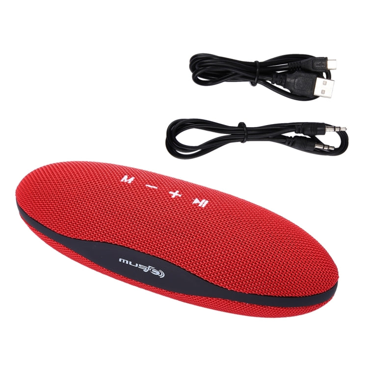 XC-Z6 Portable Oval Shaped Fabric Design Bluetooth Stereo Speaker, with Built-in MIC, Support Hands-free Calls & TF Card & AUX IN & FM, Bluetooth Distance: 10m